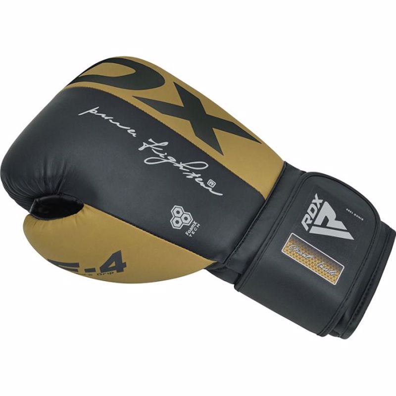 RDX F4 REX BOXING GLOVES - gold/black